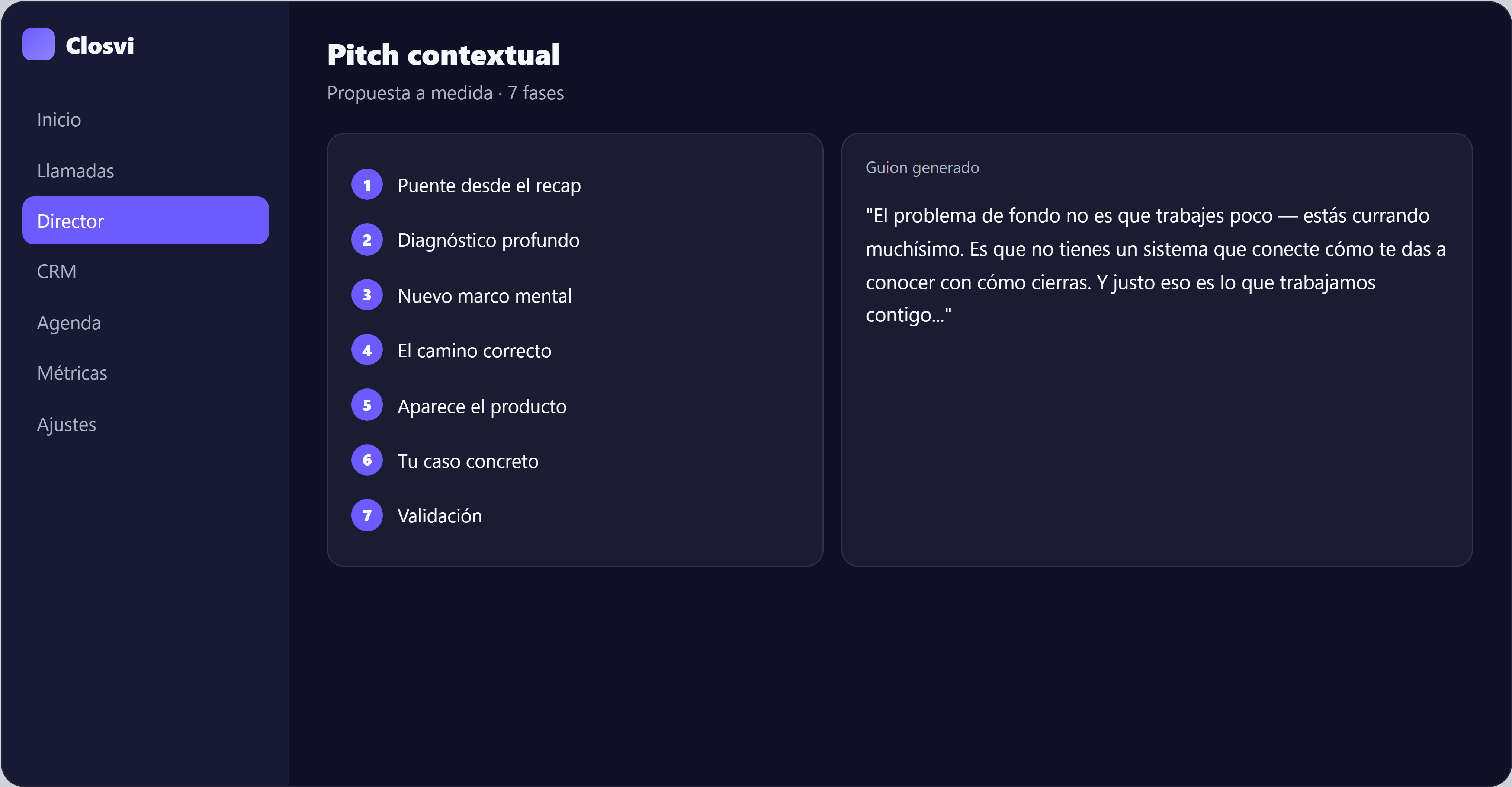 Pitch contextual en Closvi